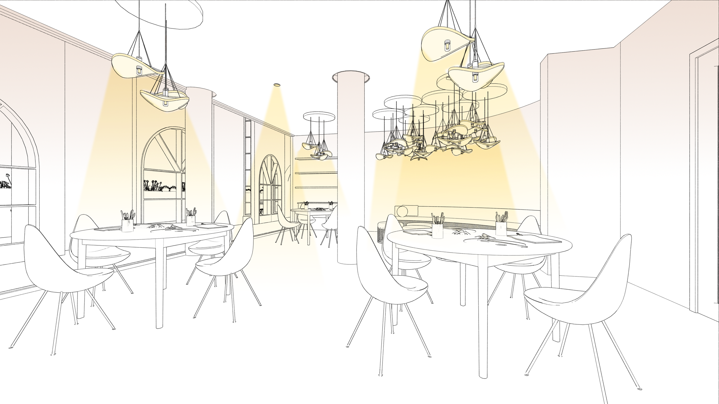 Group Art Room Lighting Diagram