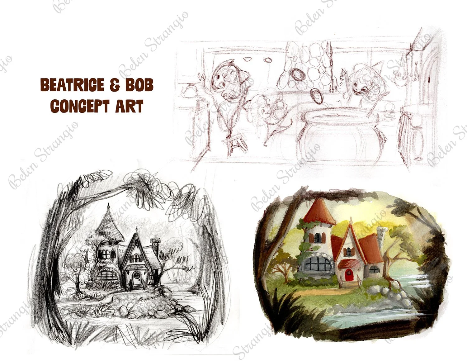 Concept art for Beatrice and Bob