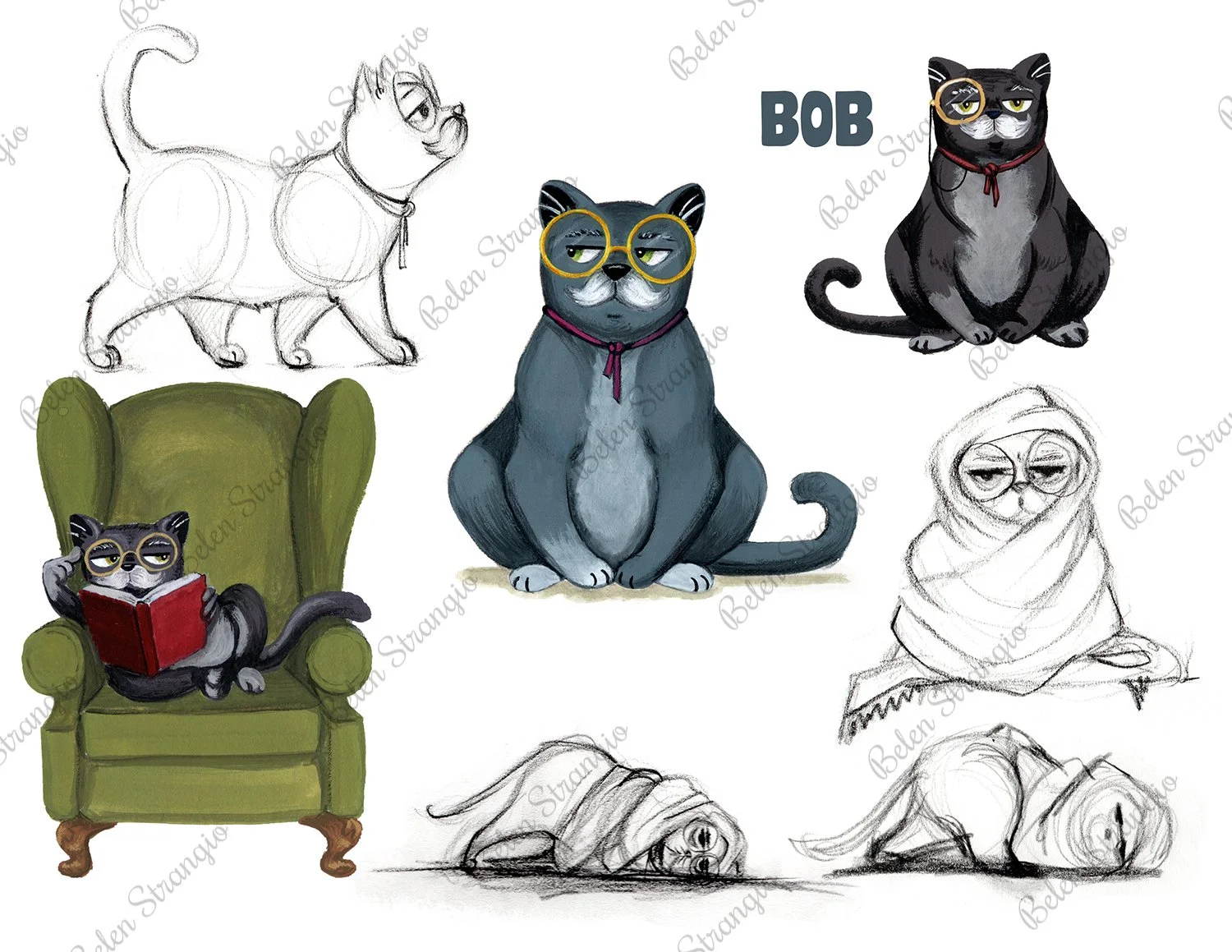 Concept art for Beatrice and Bob
