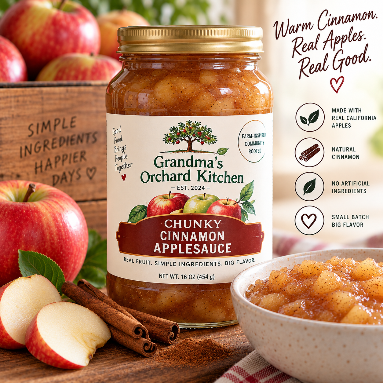 Grandma's Cinnamon Applesauce
