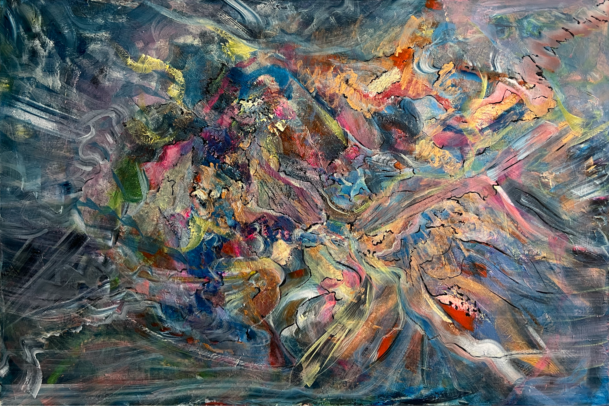 Darkness illuminates light  · Acrylic on canvas · 80 × 120 cm · private collection