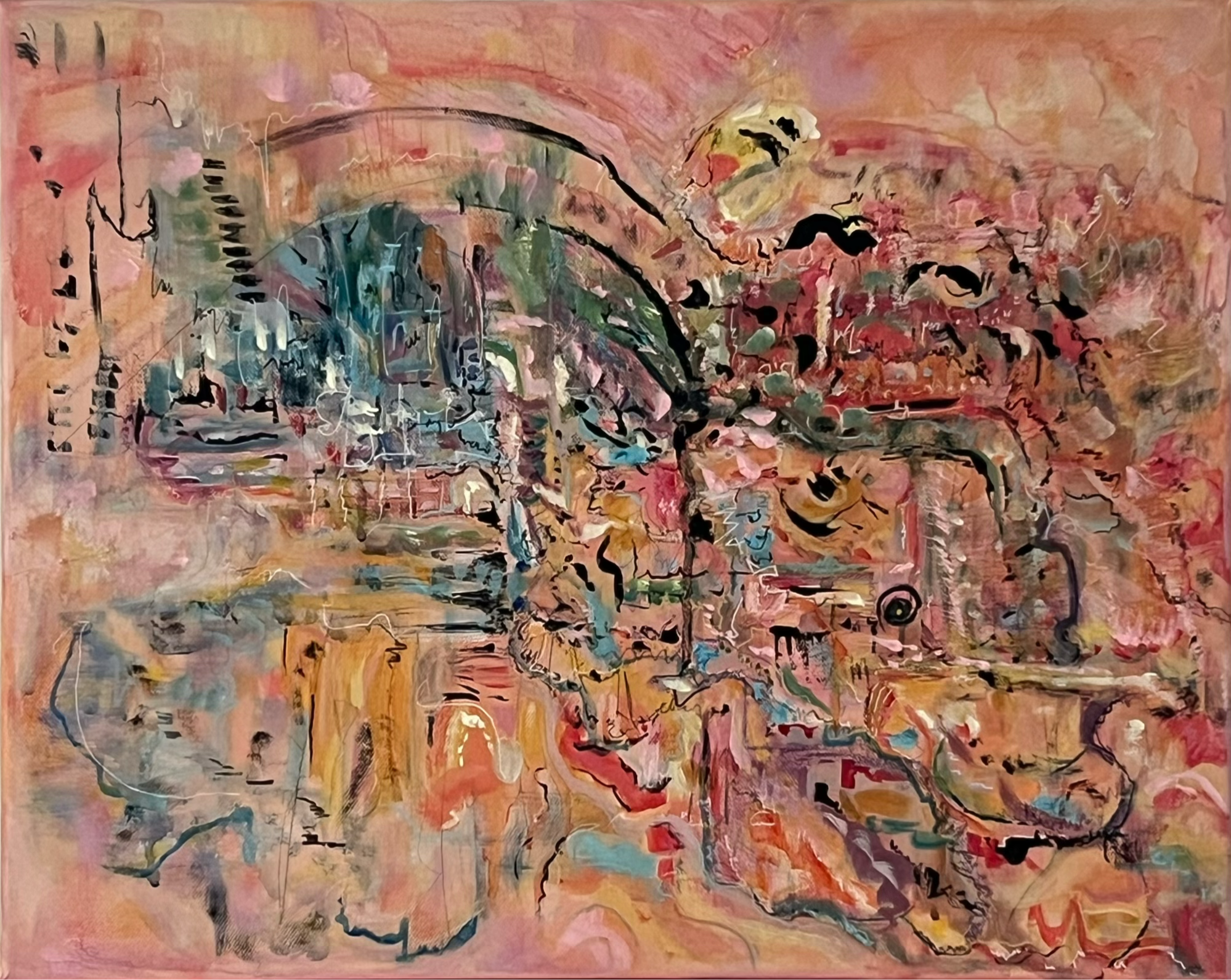 Wonderland · Mixed media on canvas · 40 × 50 cm · €250