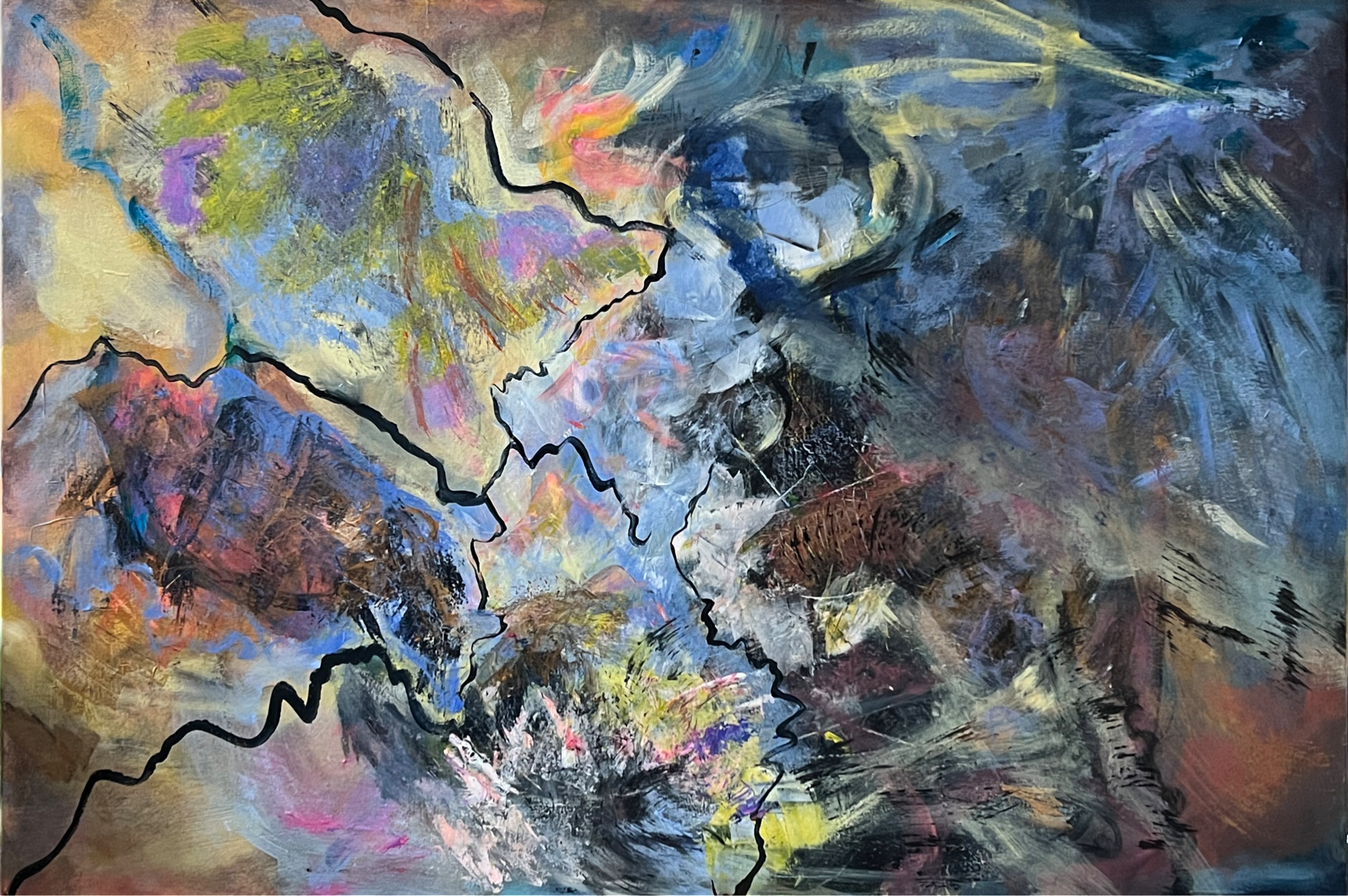 Growing within oneself · Acrylic on canvas · 80 × 120 cm · €525