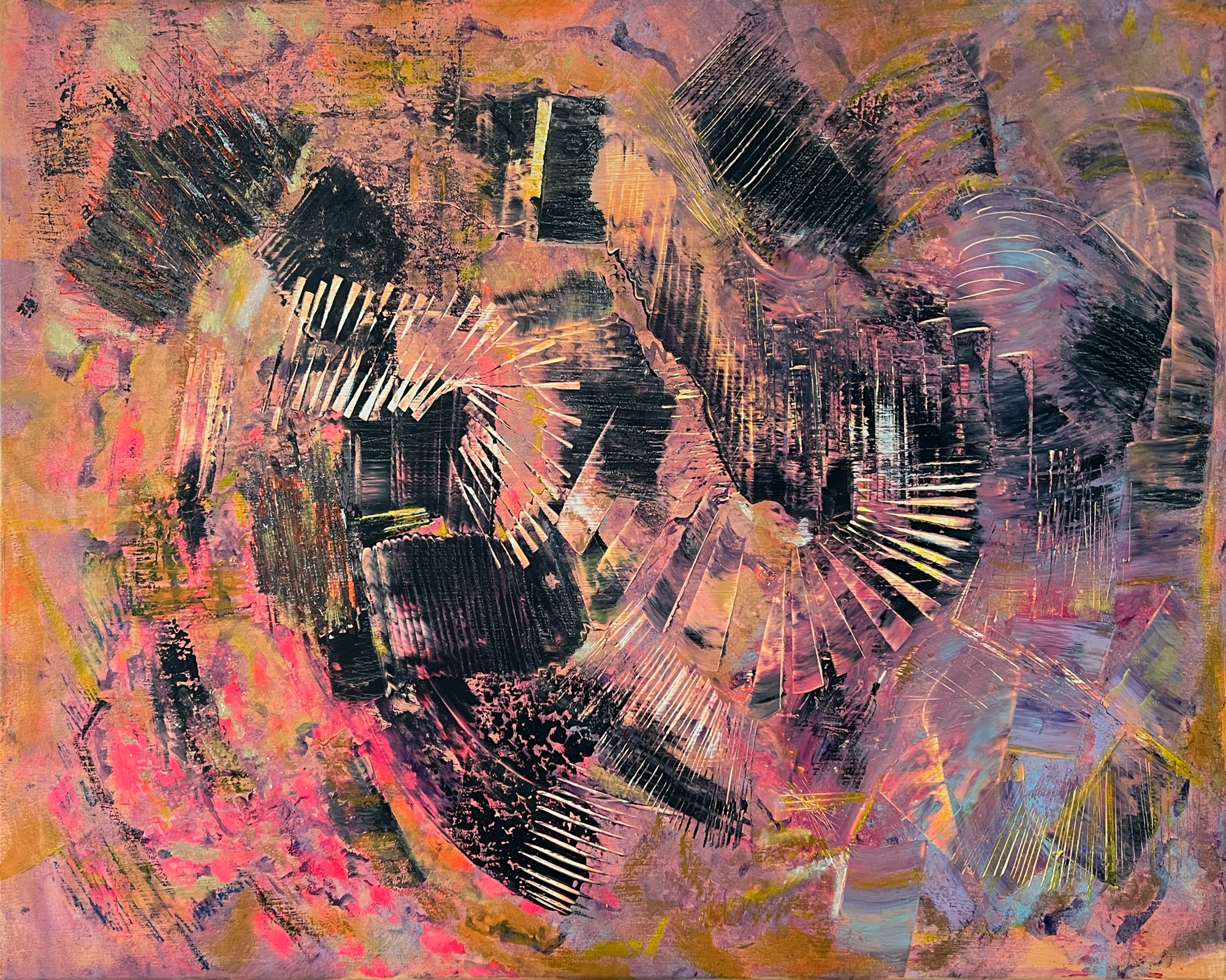 Live more, love more · Mixed media on canvas · 70 × 100 cm · €425