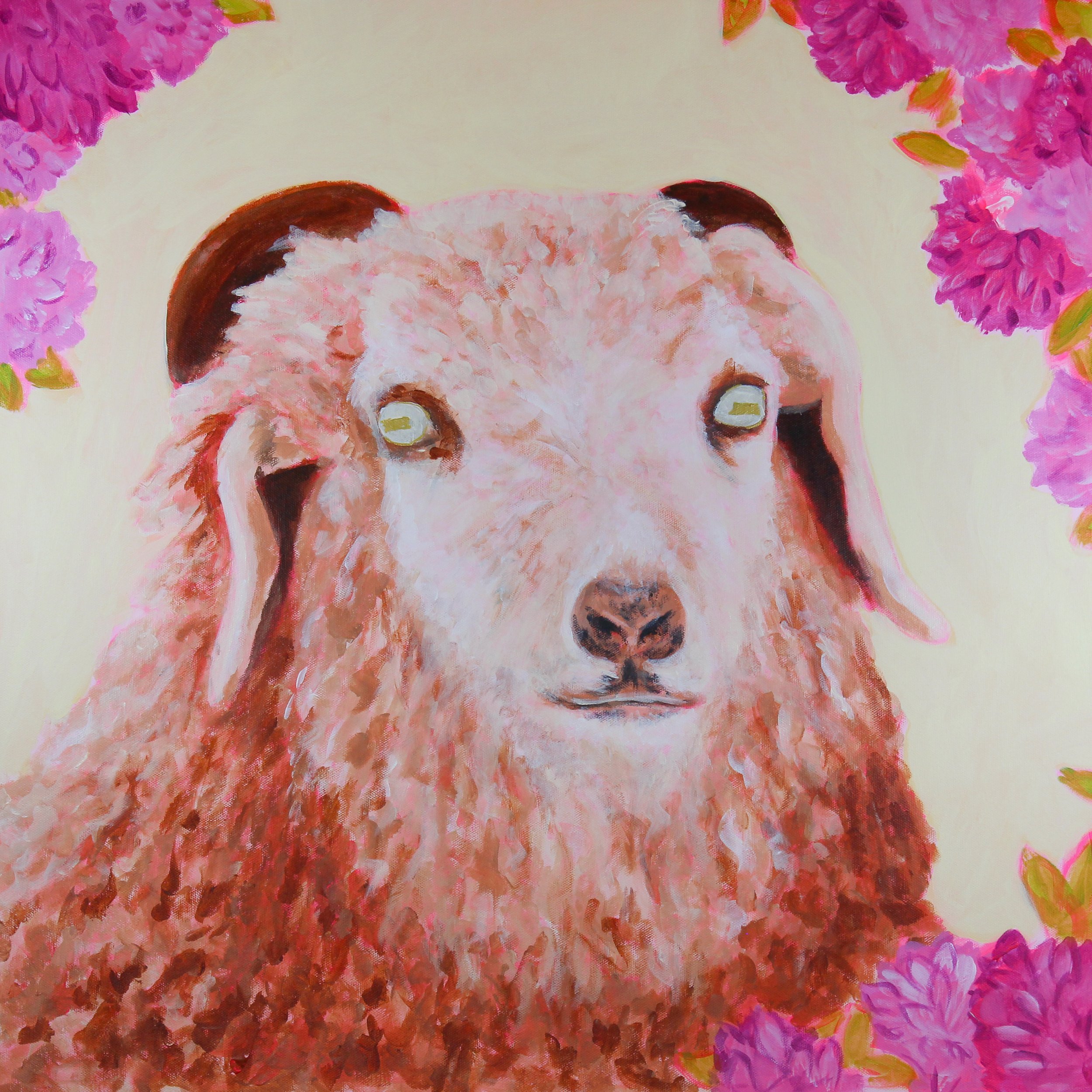 "Untitled Sheep" Acrylic on Canvas 24x24 2026