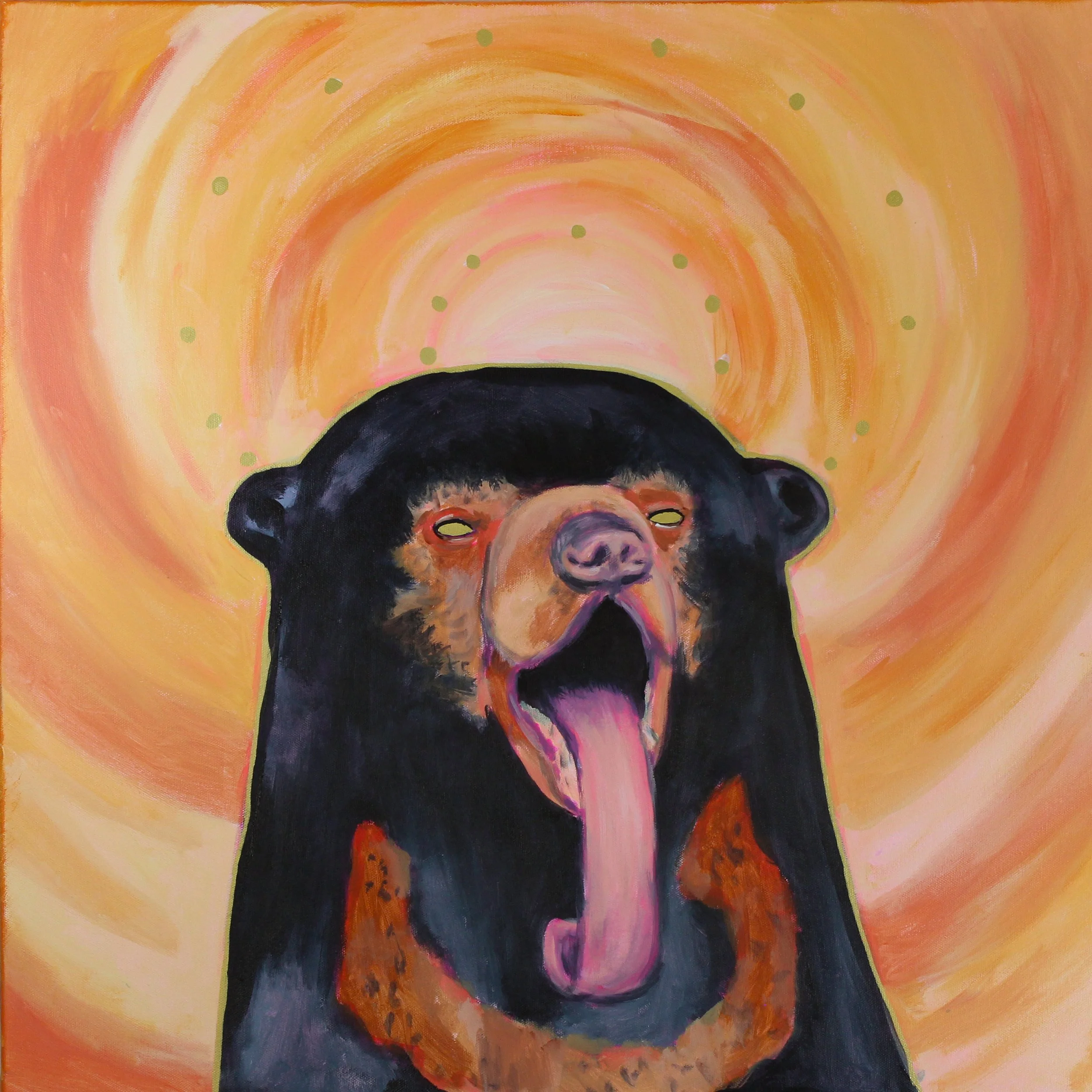 "Sun Bearer" Acrylic on Canvas 24x24 2026