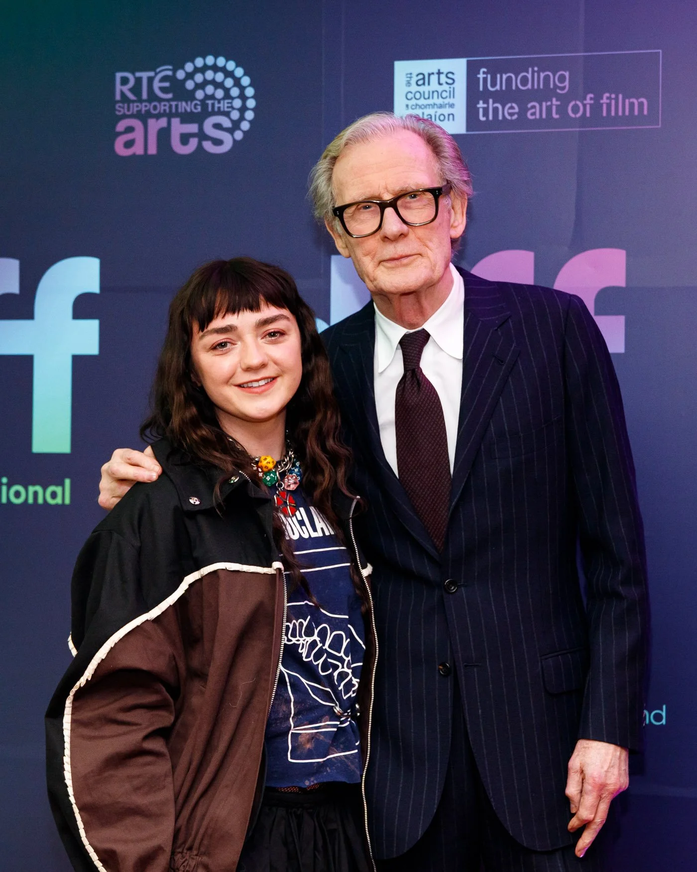 Maisie Williams and Bill Nighy
