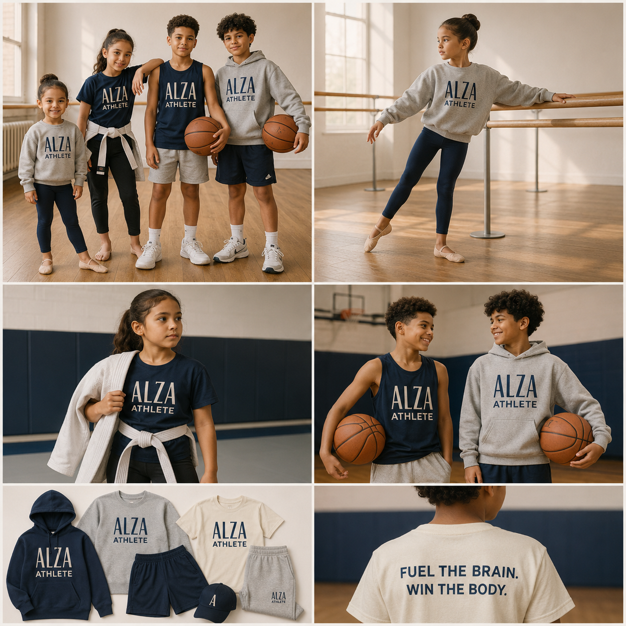 ALZA athletes across dance and court training environments
