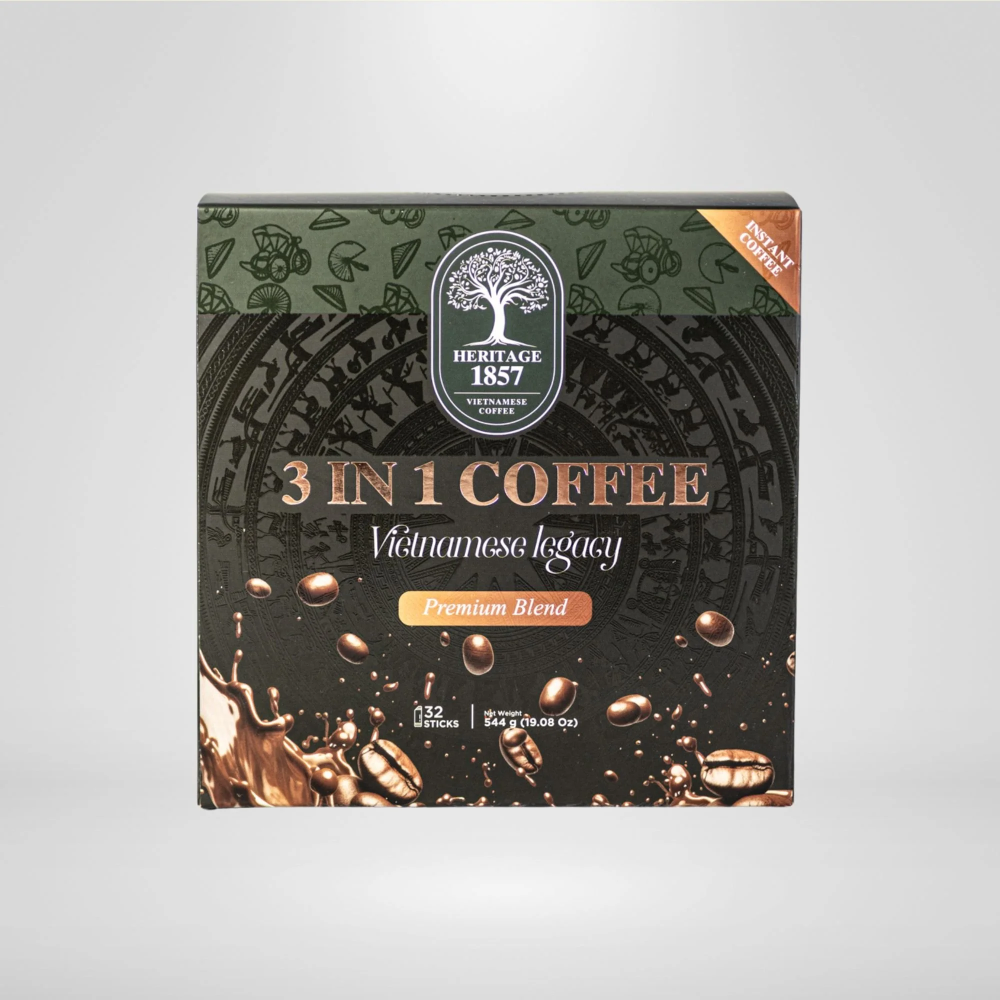 3 in 1 Instant Coffee – 32-Pack Box (Single Serve)