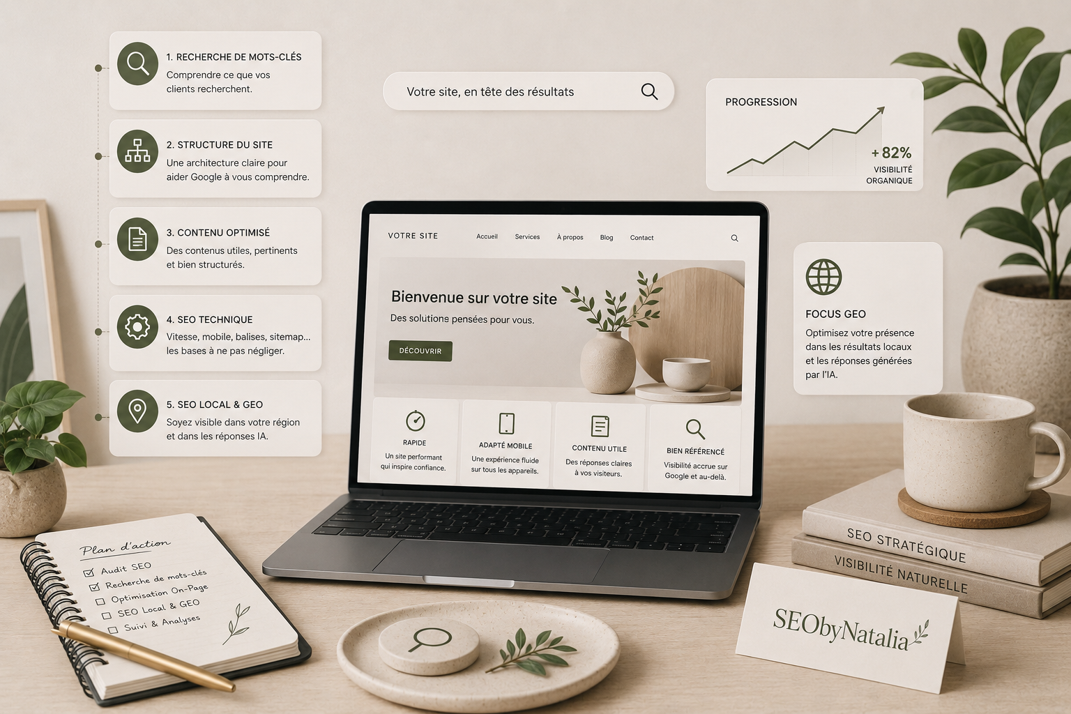 Comment positionner son site Web sur les moteurs de recherche : les premiers pas en SEO et GEO