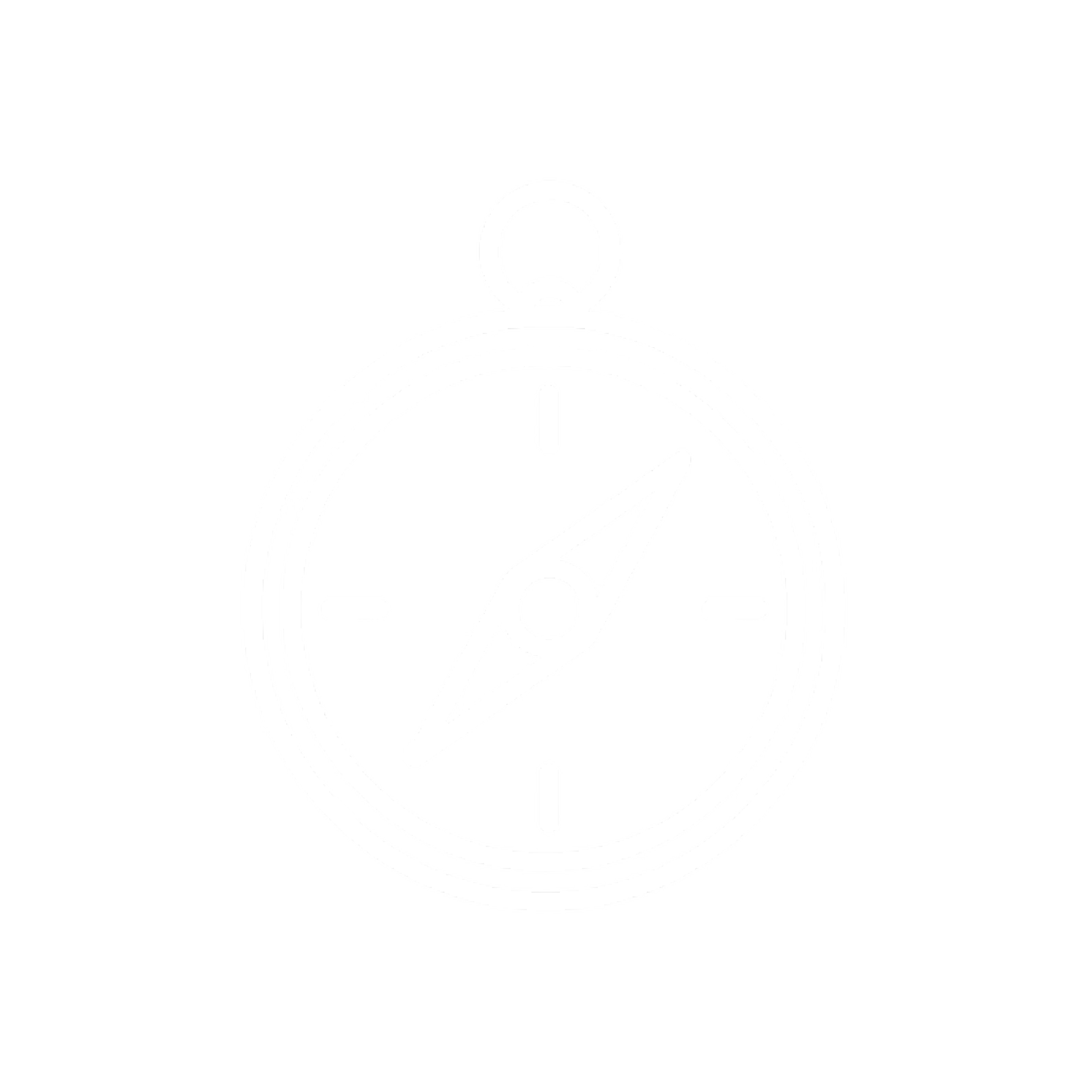 Line drawing of a stethoscope on a black background.