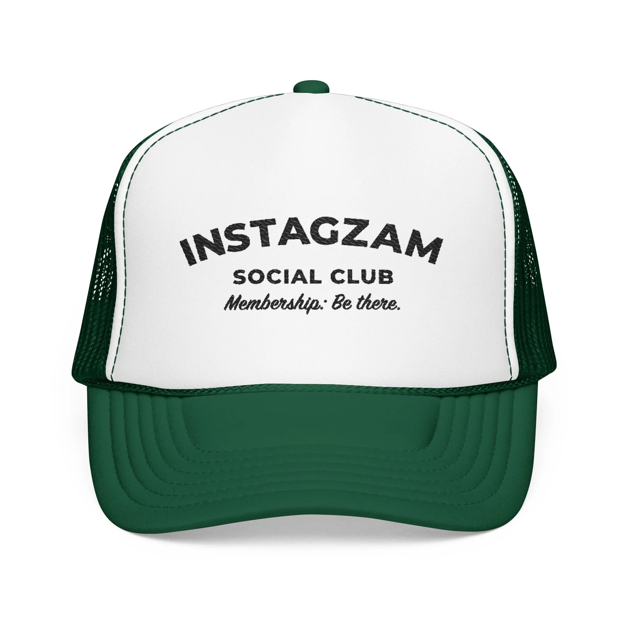 INSTAGZAM Social Club Foam Trucker Hat | Retro Mesh Cap