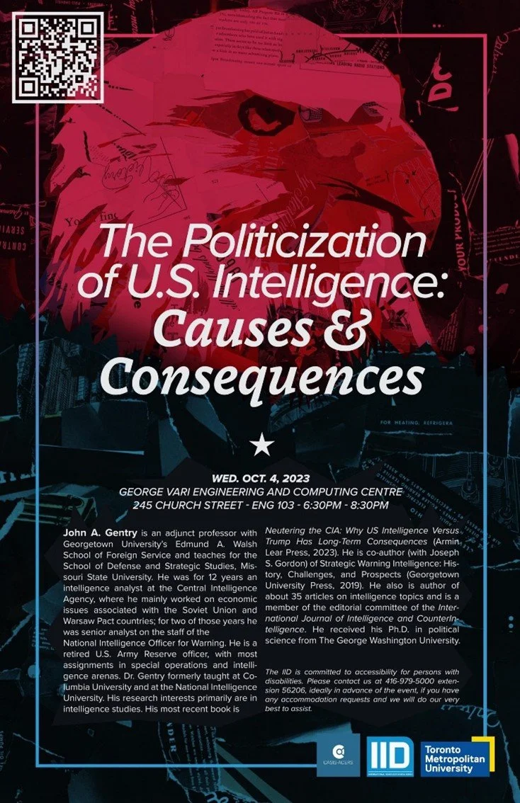 #CASISTalks: The Politicization of U.S. Intelligence – Causes and Consequences (Dr. John A. Gentry)