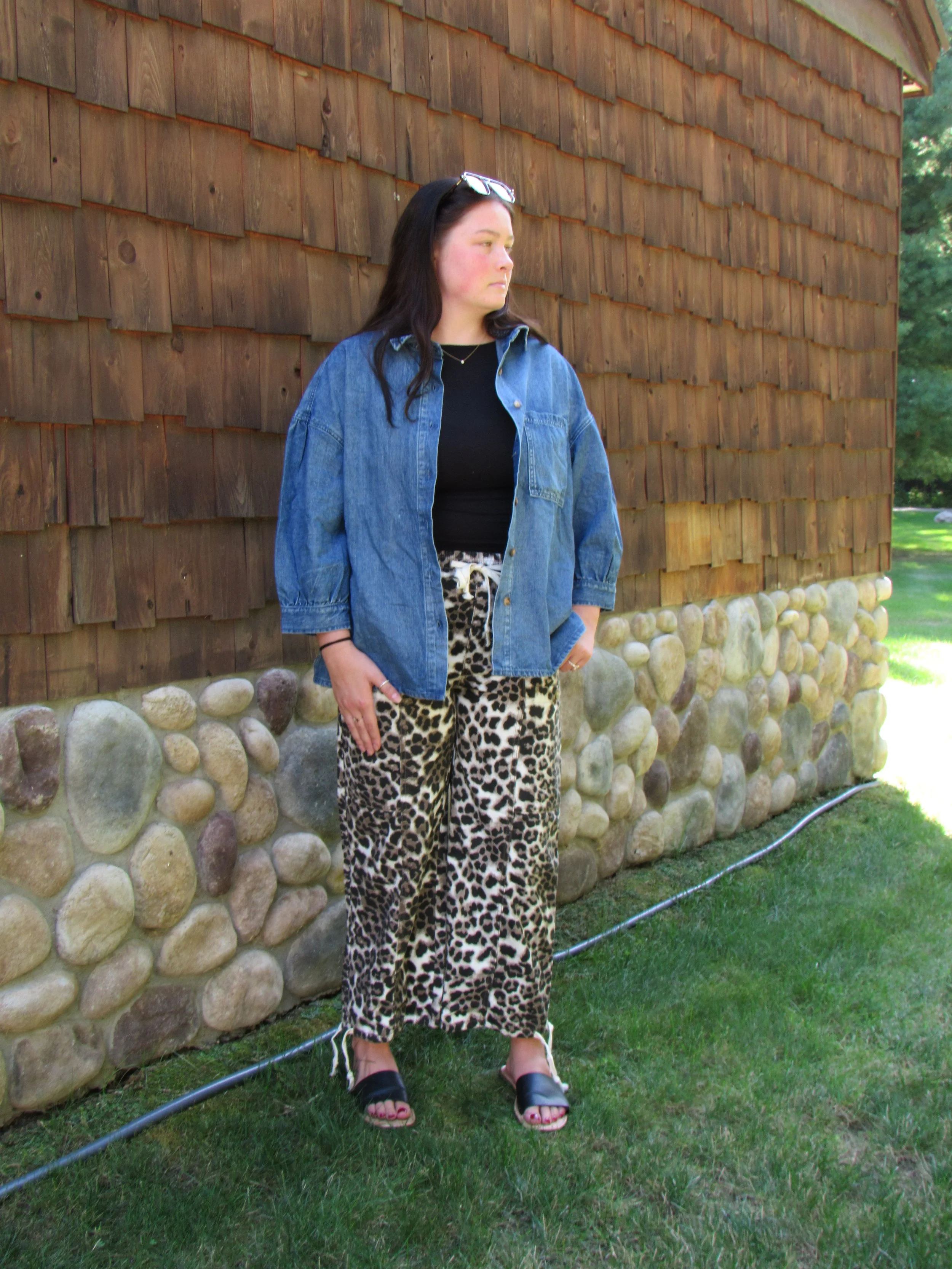 Honey Leopard Print Drawstring Jogger