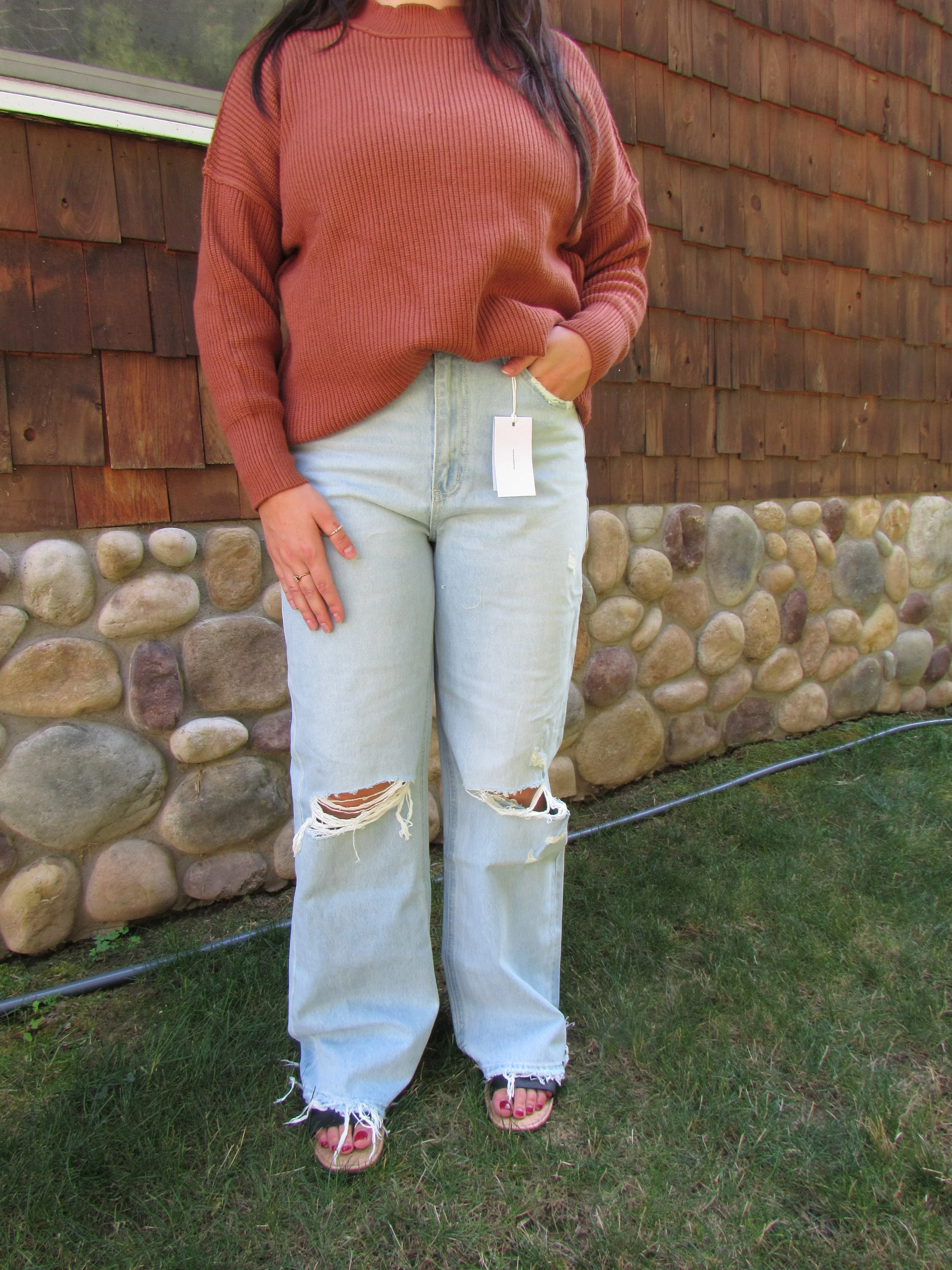 90's Vintage Super High Rise Flare Jeans