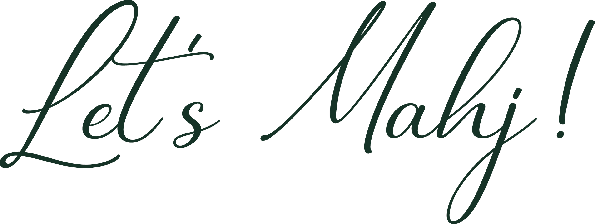 Green cursive text reading 'Let's Party!' on a transparent background.