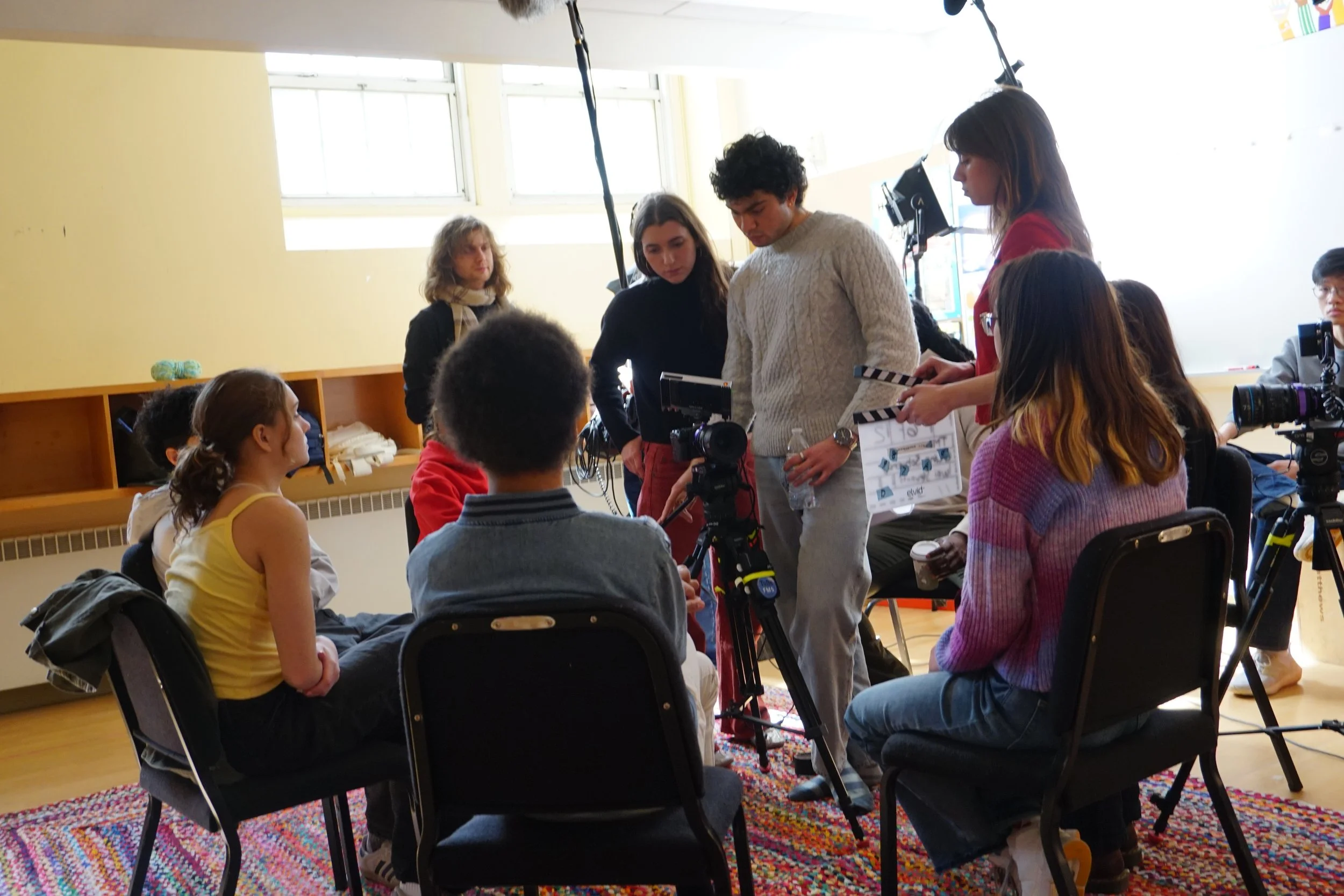 Approving the frame for my Cinematographer, Ilai Sternoff.