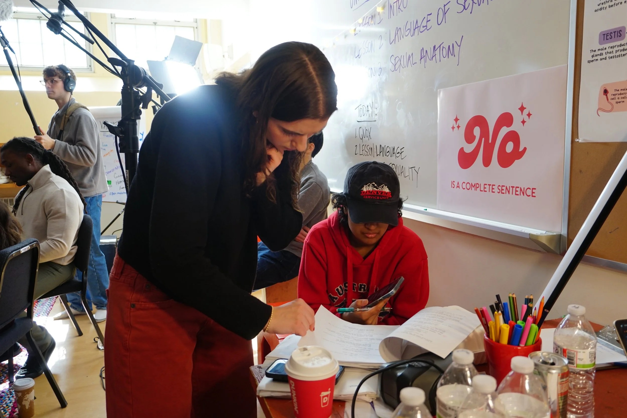 Check-in on timing with my assistant director, Amba Raghavan