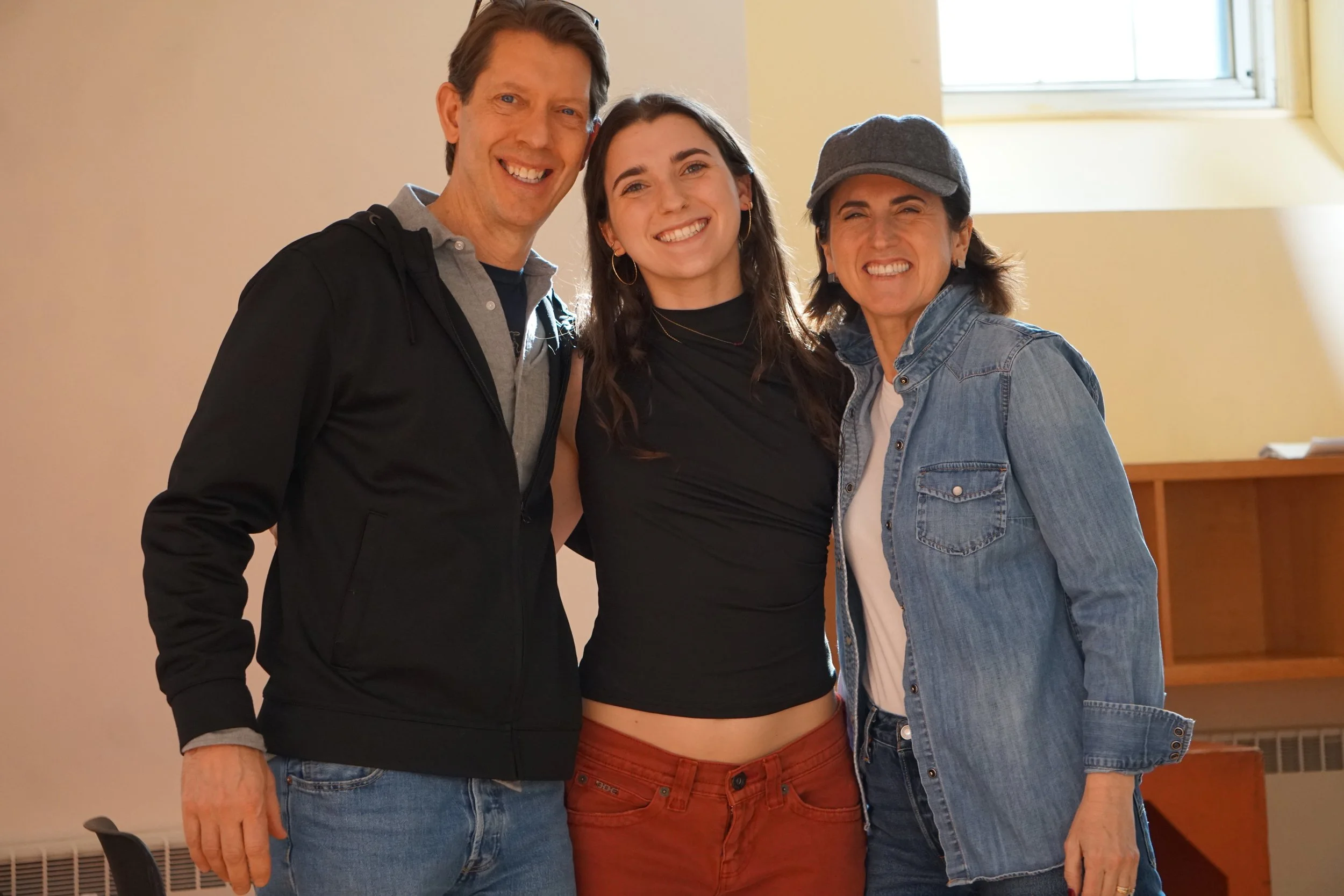 My parents, delighted to be on set!