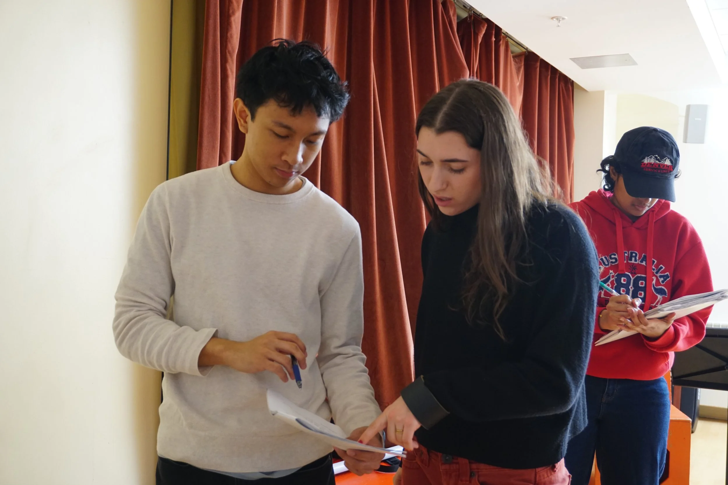 Check-in with my script supervisor, Jaden Gardolia