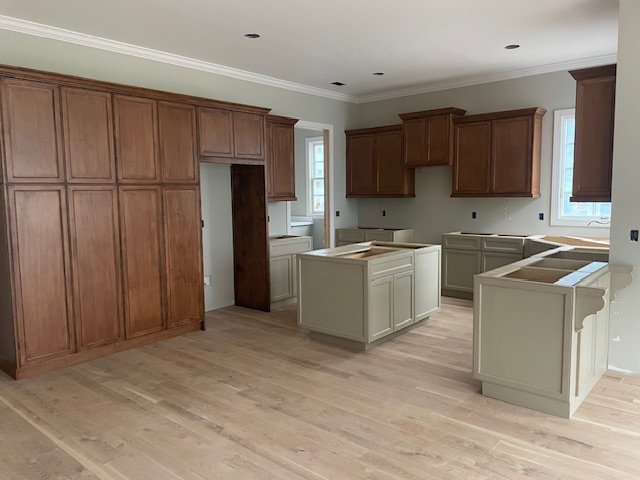 Custom kitchen cabinet installation by Prime Home Improvements.