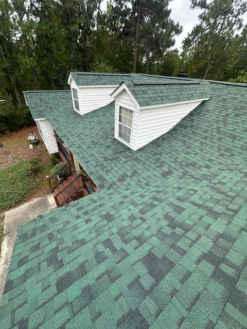 Asphalt shingle roof installation done by Prime Home Improvements.