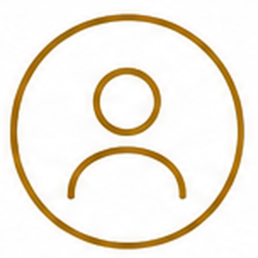 Minimalist icon of a person inside a circle, representing a user profile or account.