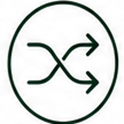 A directional sign with two arrows pointing to the right, enclosed in an oval.