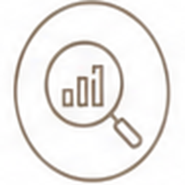 Magnifying glass focusing on the word "udd" inside a circle, all within a larger oval outline.