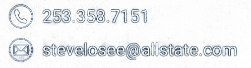 Contact information including a phone number and email address on a speckled blue background.