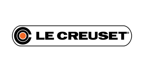 Le Creuset logo on black background.