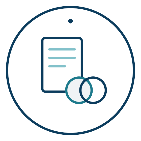 Icon for sustainability reporting and double materiality