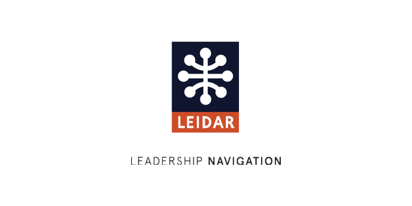 LEIDAR logo with a stylized snowflake symbol and the words "LEADERSHIP NAVIGATION" below.