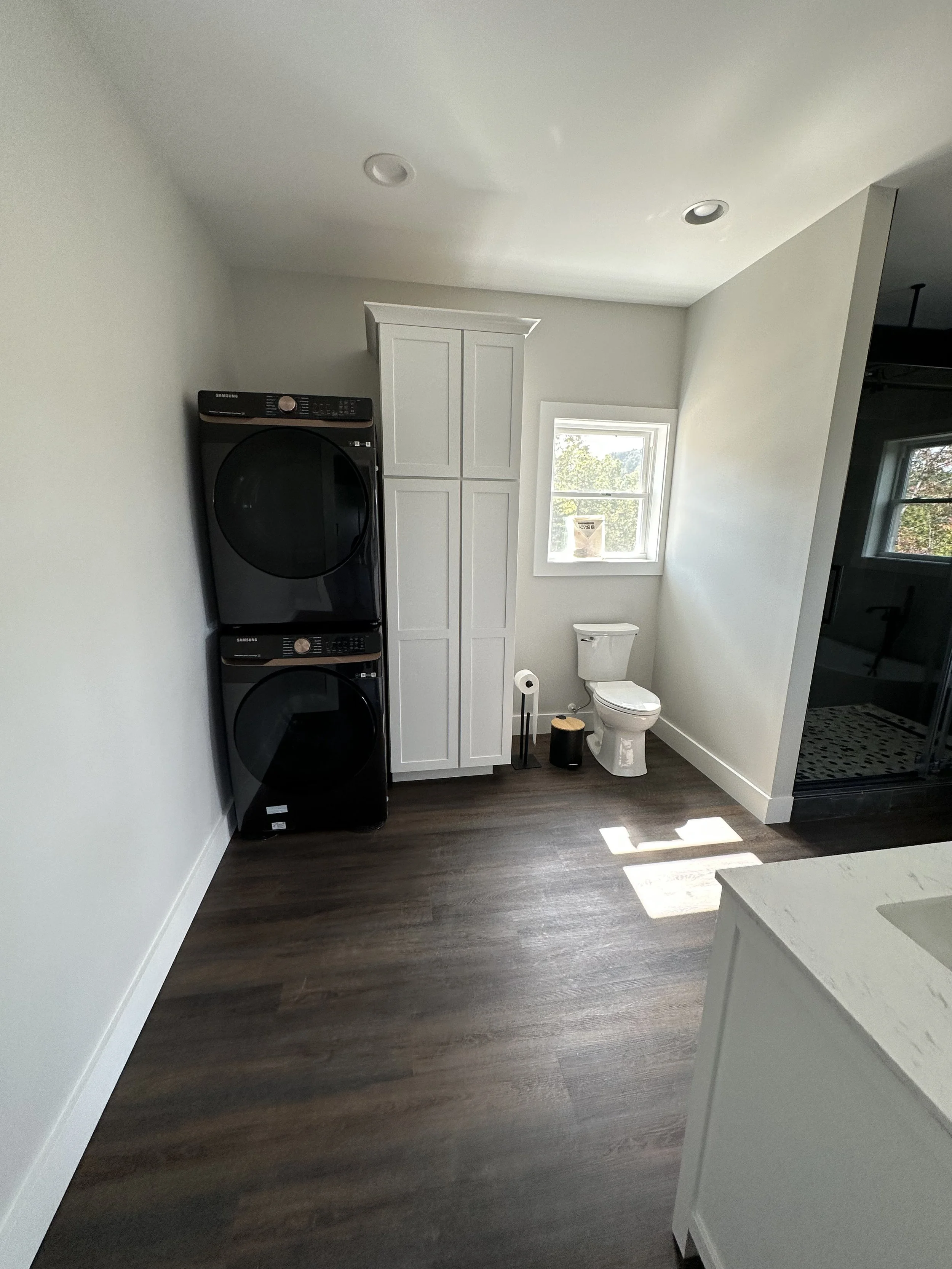 Finished Bathroom with a laundry room