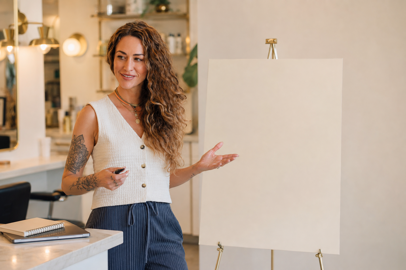Whitney, founder and coach of Beauty Business Academy for hairstylists.