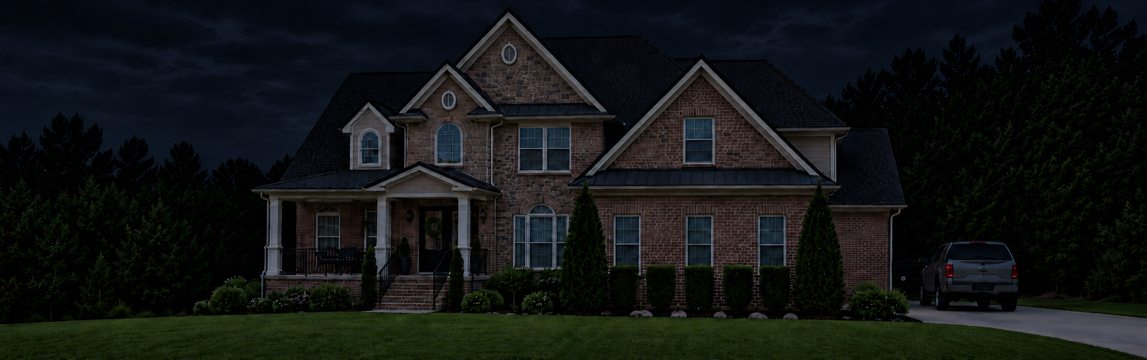 House with lights off