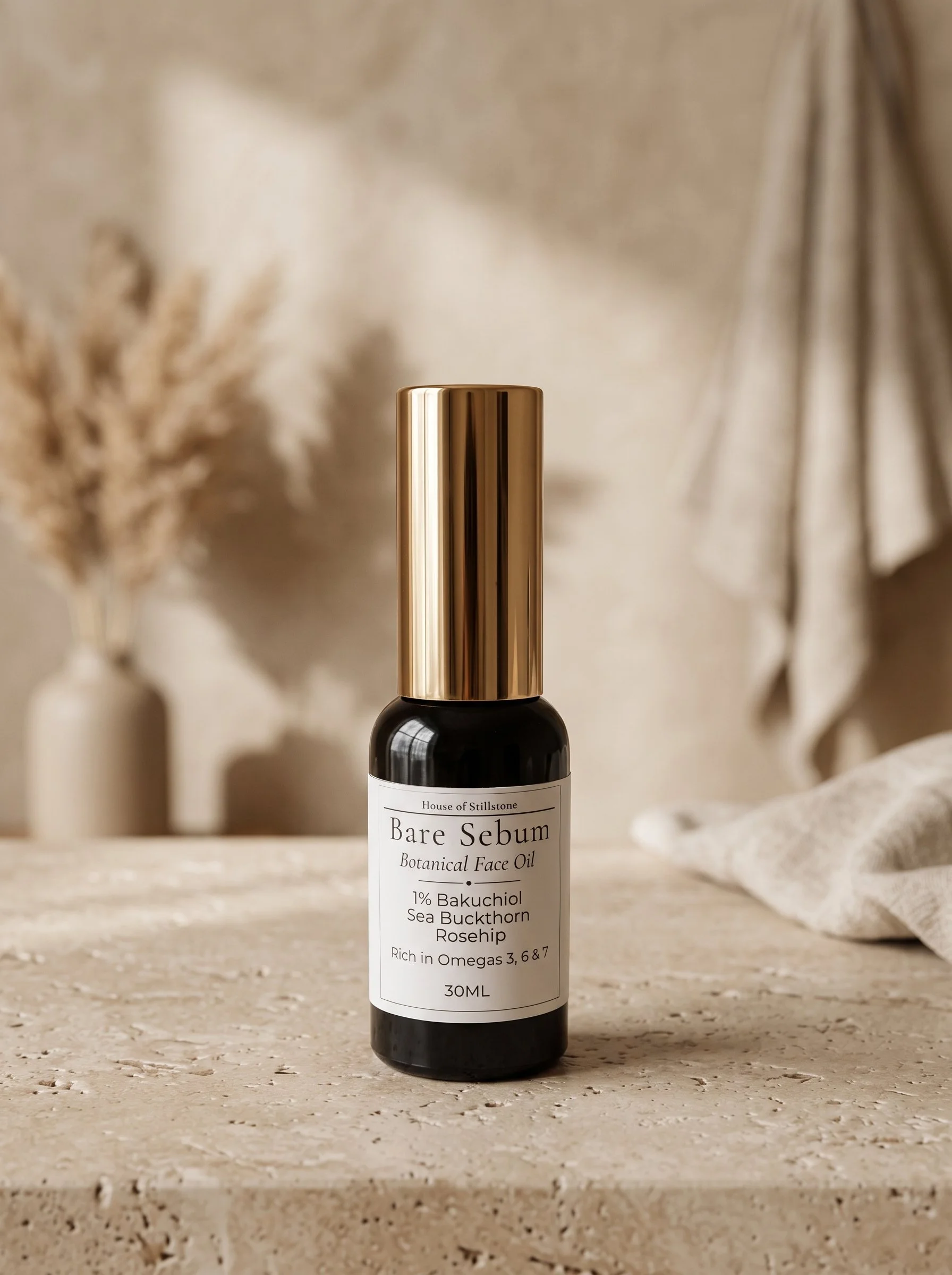 Bare Sebum Botanical Face Oil - 1% Bakuchiol Natural Botanical Scent