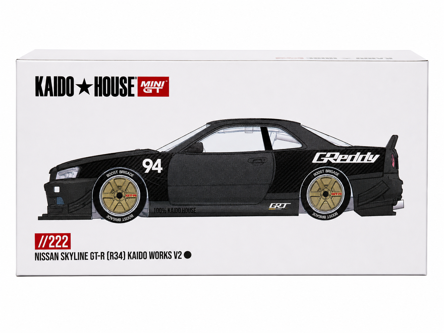 Kaido House x MINI GT Nissan Skyline GT-R R34 Kaido Works GReddy V2 1:64 KHMG222