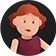 A woman with short red hair wearing a black top