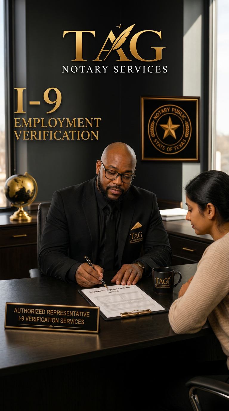 TAG Notary Services assisting a family with estate planning document notarization in the Dallas–Fort Worth Metroplex.