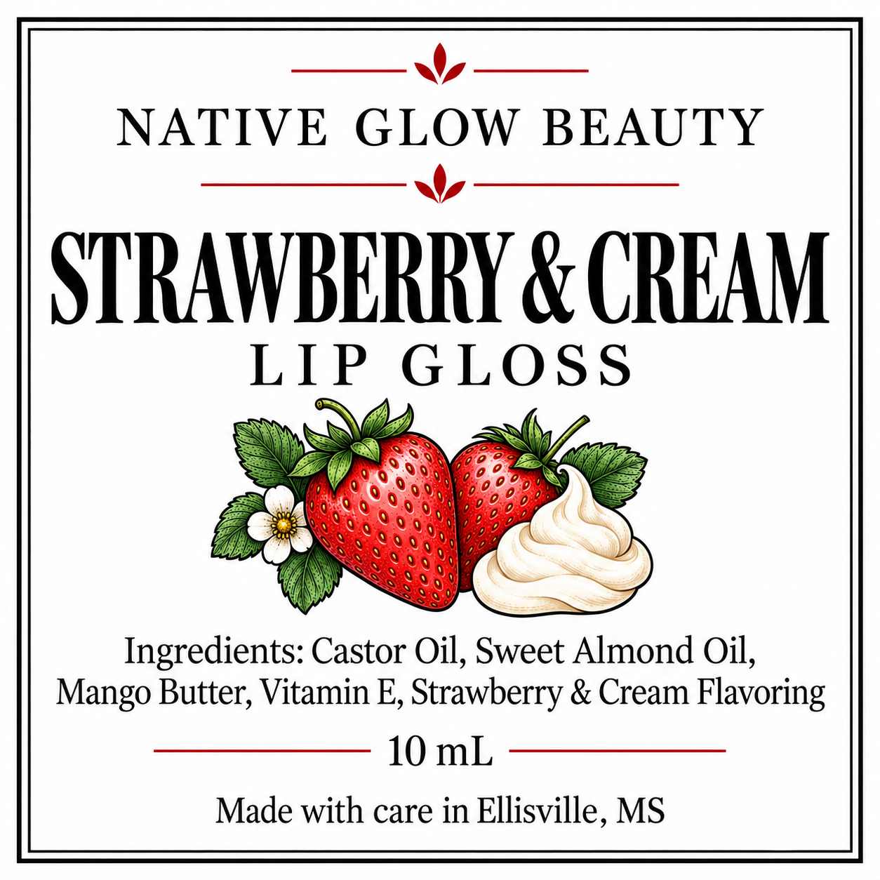 Strawberry & Cream Lip Gloss 10ml