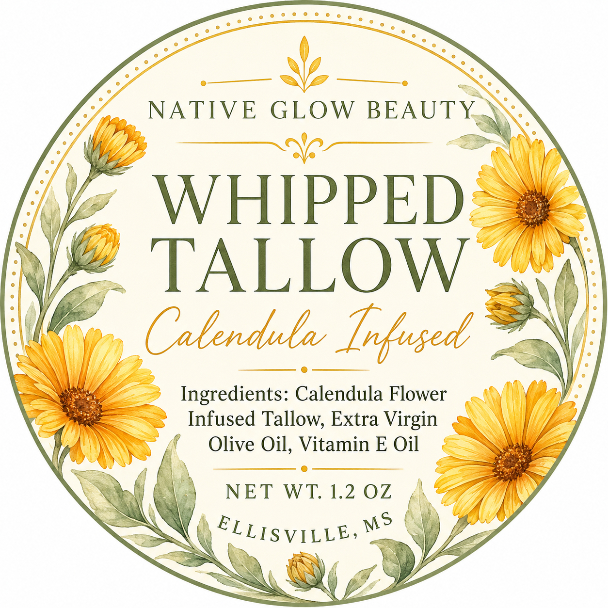Whipped Tallow Calendula Infused