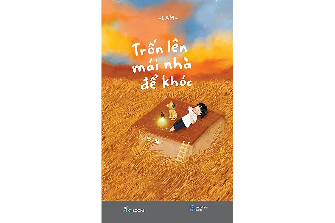 Bìa sách Trốn lên mái nhà để khóc - Lam