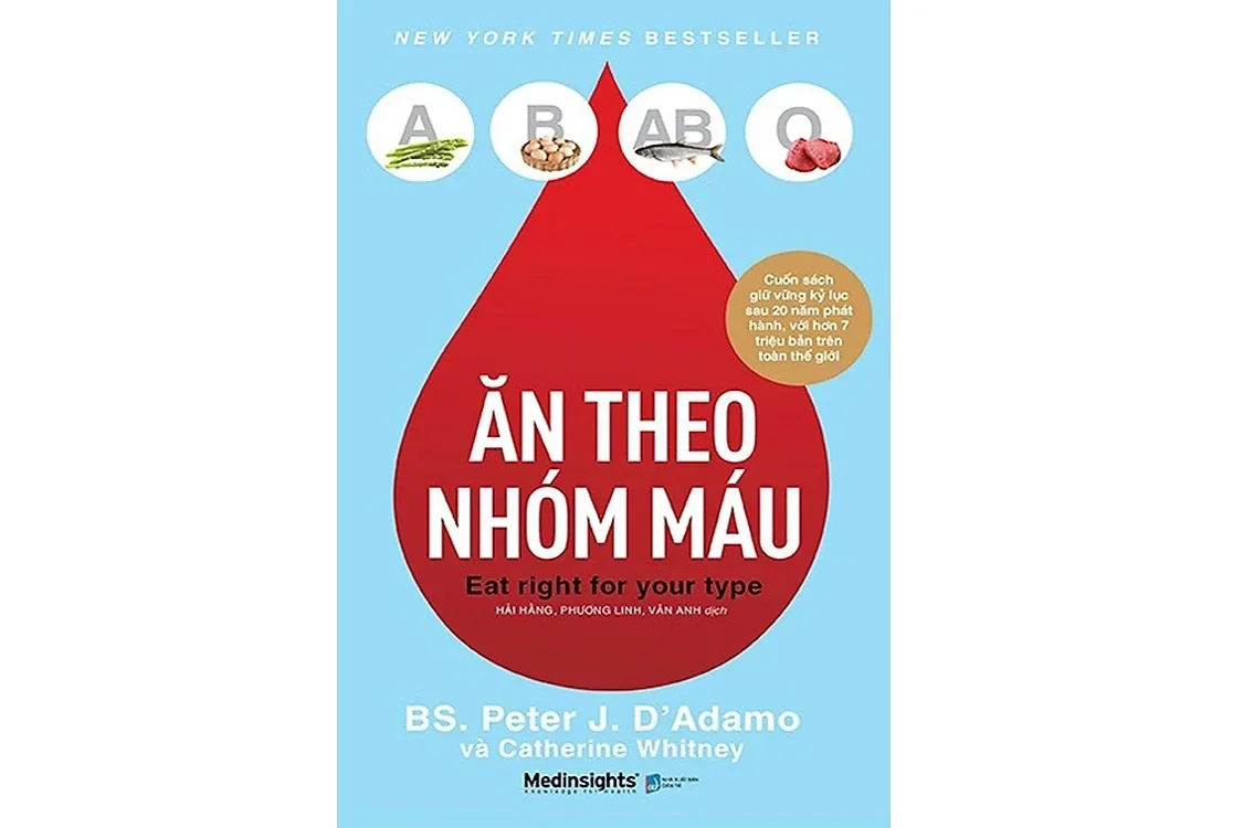 Bìa sách Ăn theo nhóm máu - BS. Peter D'Adamo