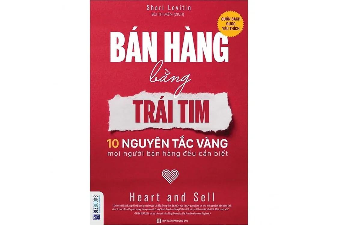 Bìa sách Bán hàng bằng trái tim - 10 nguyên tắc vàng mọi người bán hàng đều cần biết - Shari Levitin