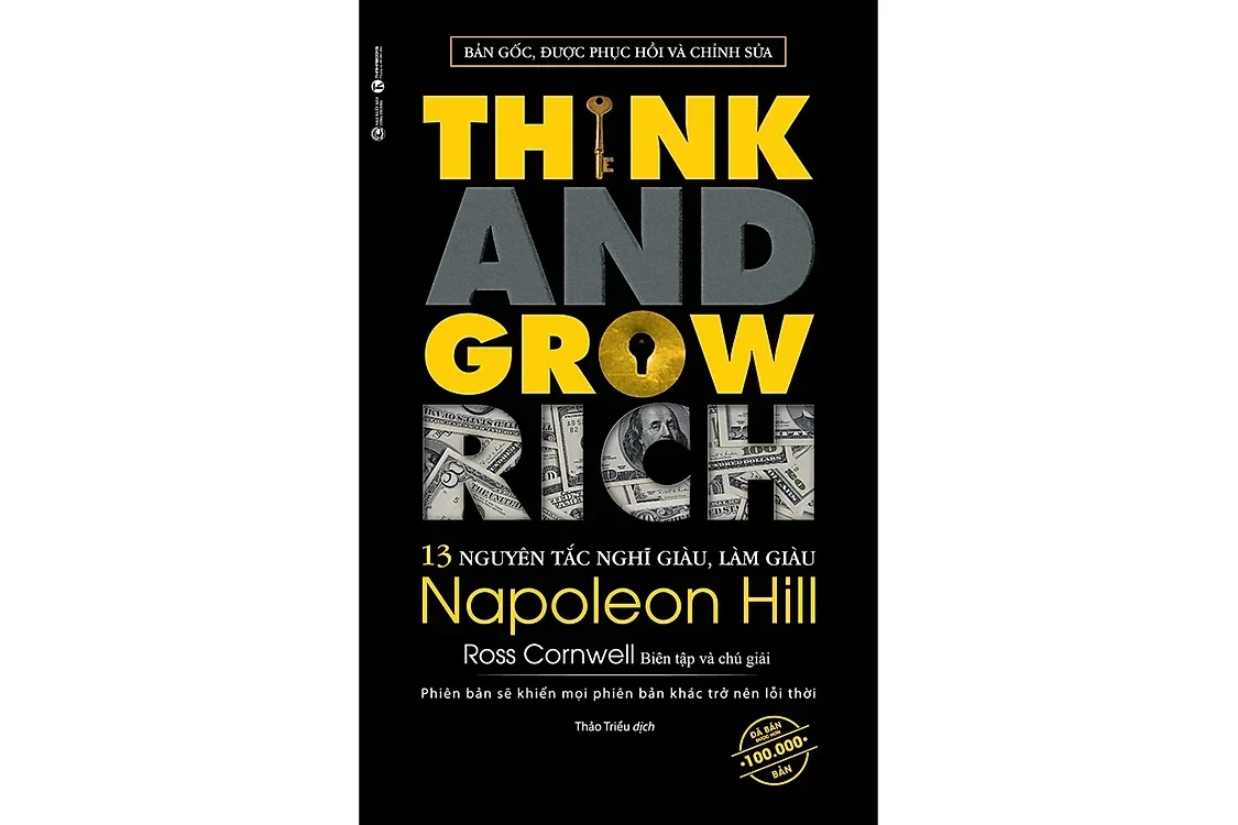 Bìa sách 13 nguyên tắc nghĩ giàu làm giàu - Napoleon Hill