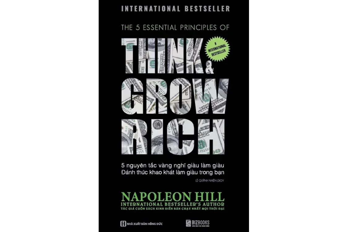 Bìa sách 5 nguyên tắc vàng nghĩ giàu làm giàu - Napoleon Hill