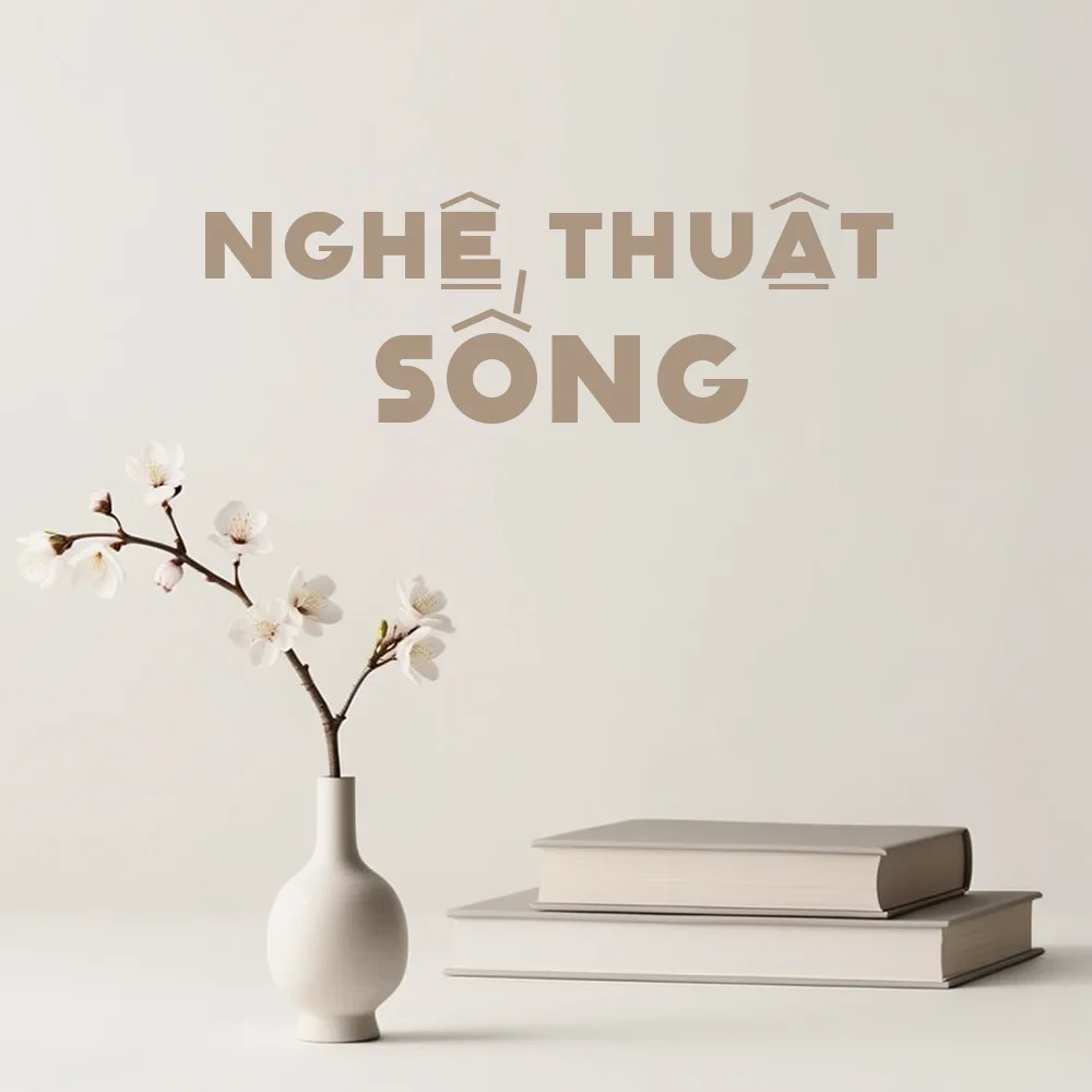 Banner tủ sách Nghệ thuật sống của tiệm sách Saigon, gồm sách minh triết, sách dạy làm người, sách về nghệ thuật sống đẹp