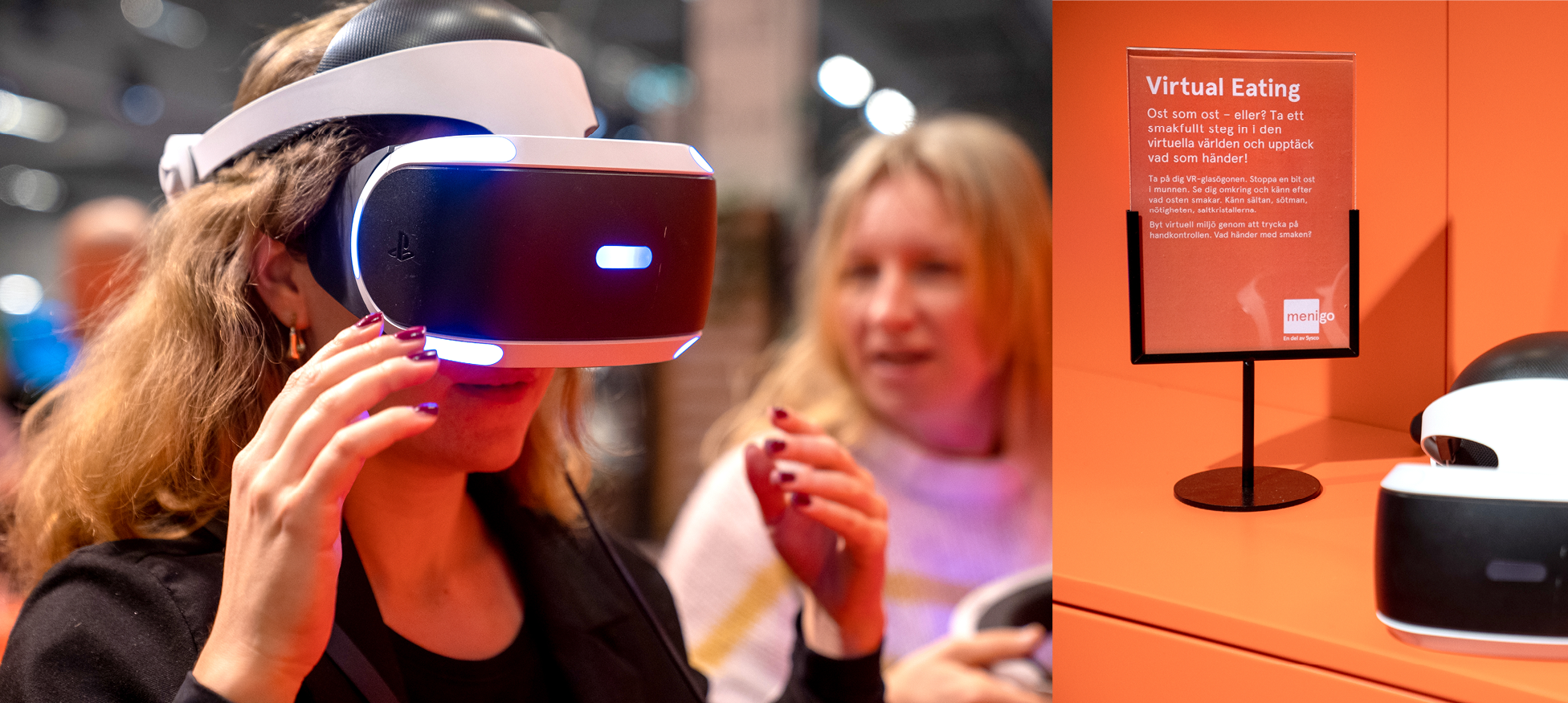  Du kunde testa två olika VR-miljöer – en varm tropisk strand och en vintrig fjällmiljö – och se hur smakupplevelsen av choklad ändrades. 
