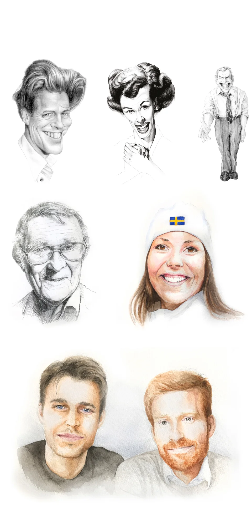  Porträtt och karikatyrer 